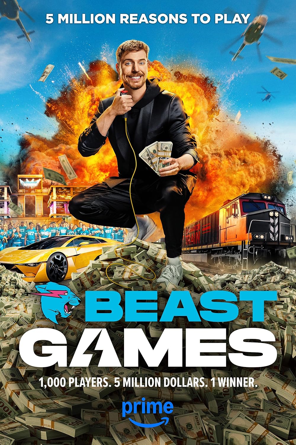 سریال مستر بیست بازی‌های درنده Beast Games 2024 دوبله فارسی
